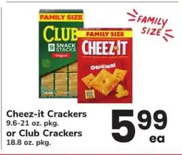 Safeway Cheez-It Crackers or Club Crackers offer