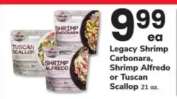 Safeway Legacy Shrimp Carbonara, Shrimp Alfredo or Tuscan Scallop offer