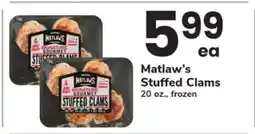 Safeway Matlaw's Stuffed Clams offer