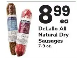 Safeway DeLallo All Natural Dry Sausages offer