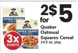 Safeway Quaker Oatmeal Squares Cereal offer