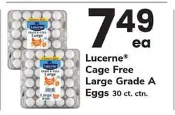 Safeway Lucerne Cage Free Large Grade A Eggs offer