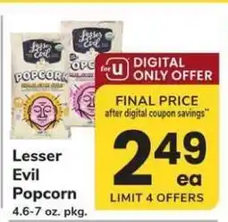 Safeway Lesser Evil Popcorn offer