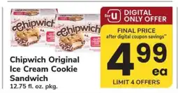 Safeway Chipwich Original Ice Cream Cookie Sandwich offer