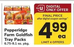 Safeway Pepperidge Farm Goldfish Tray Packs offer