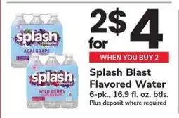 Safeway Splash Blast Flavored Water offer