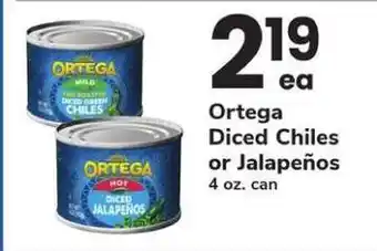 Safeway Ortega Diced Chiles or Jalapeños offer