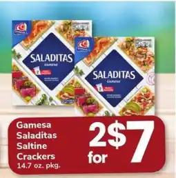 Safeway Gamesa Saladitas Saltine Crackers offer