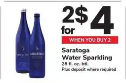Safeway Saratoga Water Sparkling offer