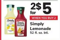 Safeway Simply Lemonade offer