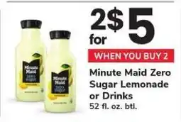 Safeway Minute Maid Zero Sugar Lemonade or Drinks offer