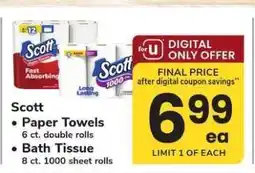 Safeway Scott Paper Towels and Bath Tissue offer