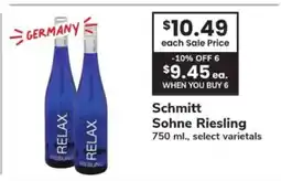 Safeway Schmitt Sohne Riesling offer