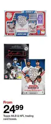 Target Topps MLB & NFL trading card boxes offer