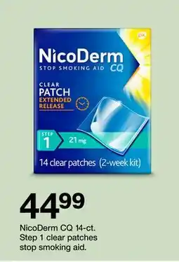 Target NicoDerm CQ 14-ct. Step 1 clear patches stop smoking aid offer