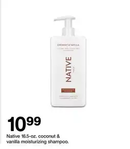 Target Native 16.5-oz. coconut & vanilla moisturizing shampoo offer