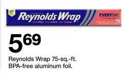 Target Reynolds Wrap 75-sq.-ft. BPA-free aluminum foil offer
