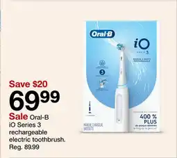 Target Oral-B iO Series 3 rechargeable electric toothbrush offer
