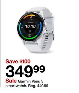 Target Garmin Venu 3 smartwatch offer