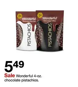 Target Wonderful 4-oz. chocolate pistachios offer