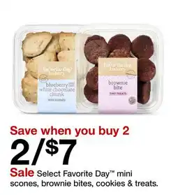 Target Select Favorite Day mini scones, brownie bites, cookies & treats offer