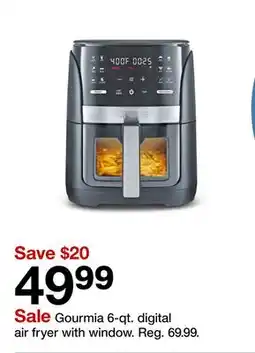 Target Gourmia 6-qt. digital air fryer with window offer
