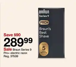 Target Braun Series 9 Pro+ electric razor offer