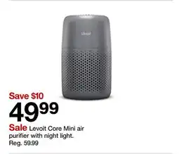 Target Levoit Core Mini air purifier with night light offer