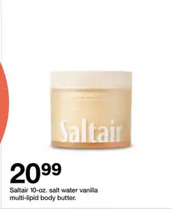 Target Saltair 10-oz. salt water vanilla multi-lipid body butter offer