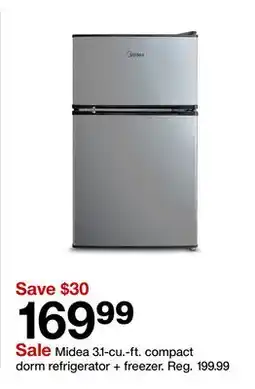 Target Midea 3.1-cu.-ft. compact dorm refrigerator + freezer offer