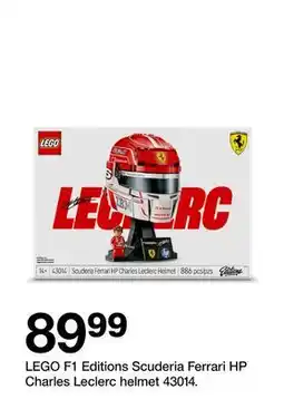 Target LEGO F1 Editions Scuderia Ferrari HP Charles Leclerc helmet 43014 offer