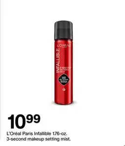 Target L'Oréal Paris Infallible 176-oz. 3-second makeup setting mist offer