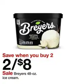 Target Breyers 48-oz. ice cream offer