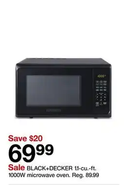 Target BLACK+DECKER 11-cu.-ft. 1000W microwave oven offer