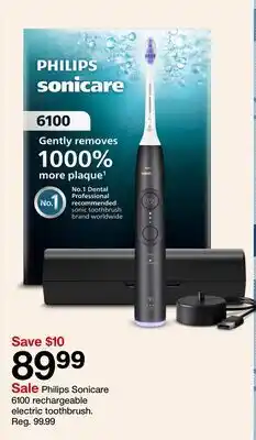 Target Philips Sonicare 6100 rechargeable electric toothbrush offer