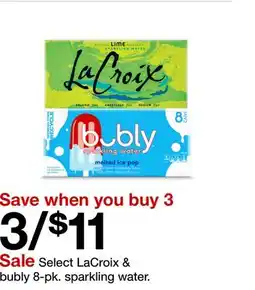 Target Select LaCroix & bubly 8-pk. sparkling water offer