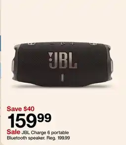 Target JBL Charge 6 portable Bluetooth speaker offer