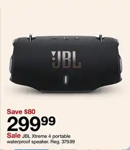 Target JBL Xtreme 4 portable waterproof speaker offer