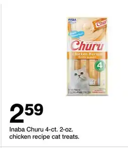 Target Inaba Churu 4 Ct. 2-oz. chicken recipe cat treats offer