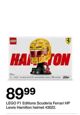 Target LEGO F1 Editions Scuderia Ferrari HP Lewis Hamilton helmet 43022 offer