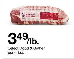 Target Select Good & Gather pork ribs offer
