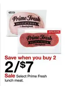 Target Select Prime Fresh lunch meat offer
