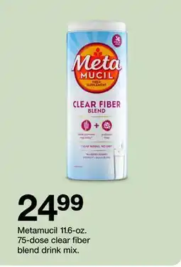 Target Metamucil 11.6-oz. 75-dose clear fiber blend drink mix offer