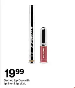 Target Sacheu Lip Duo with lip liner & lip elixir offer