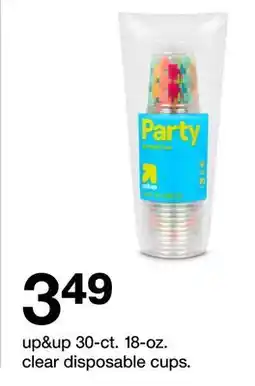 Target up&up 30-ct. 18-oz. clear disposable cups offer