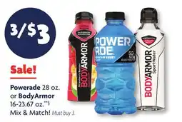 Family Dollar Powerade 28 oz. or BodyArmor 16-23.67 oz offer
