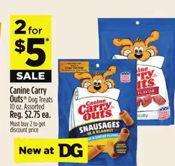 Dollar General Canine Carry Outs Dog Treats offer