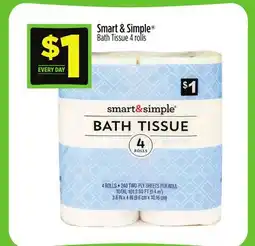 Dollar General Smart & Simple Bath Tissue offer