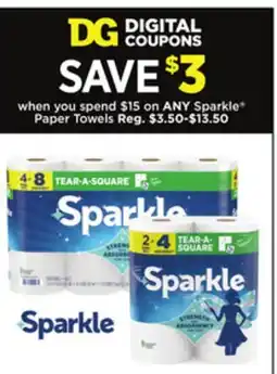 Dollar General Sparkle Paper Towels offer