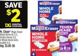 Dollar General Mr. Clean Magic Eraser Whole Home XL, Kitchen Grease or Whole Home Extra Durable offer